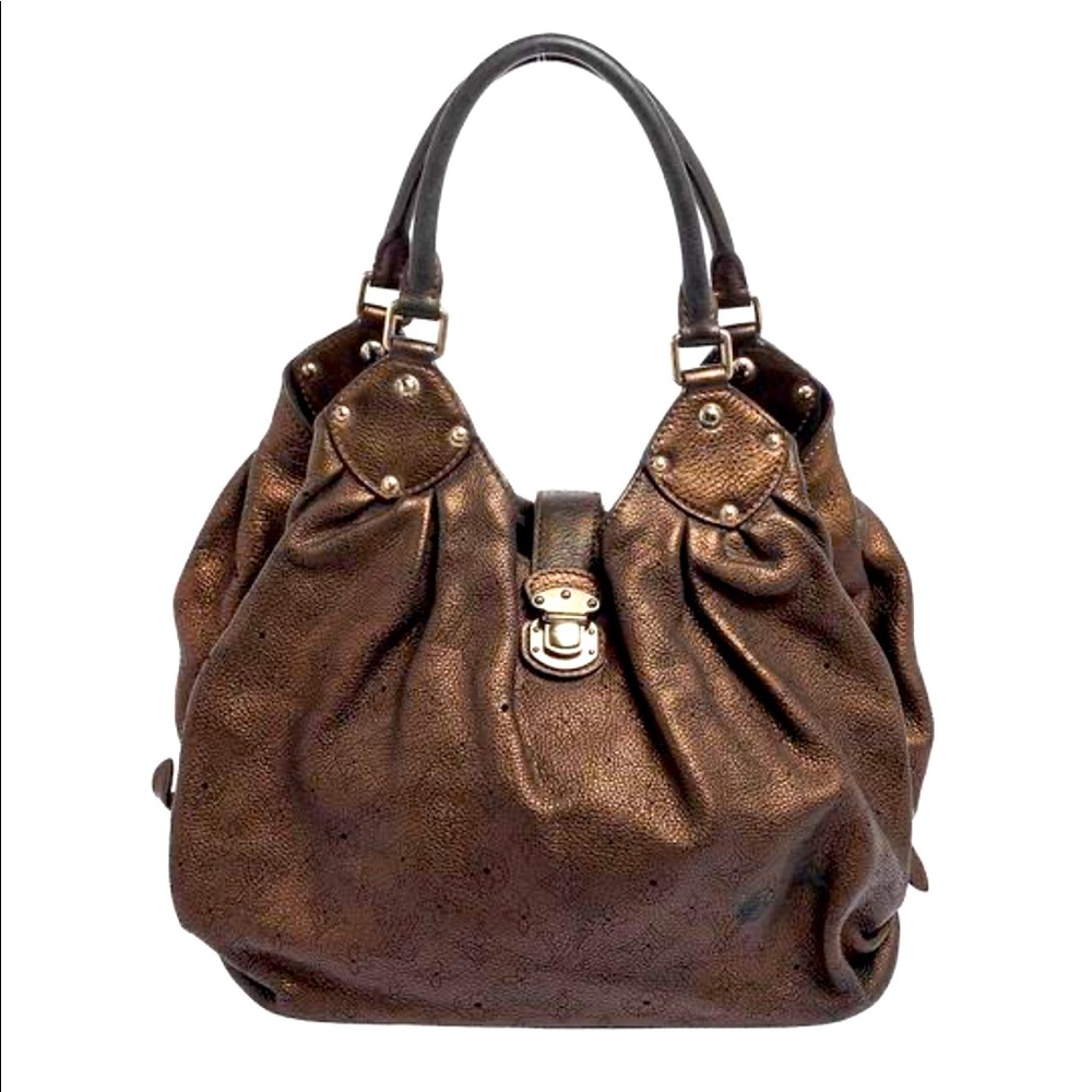 Louis Vuitton Bronze Monogram Mahina Leather XL Hobo